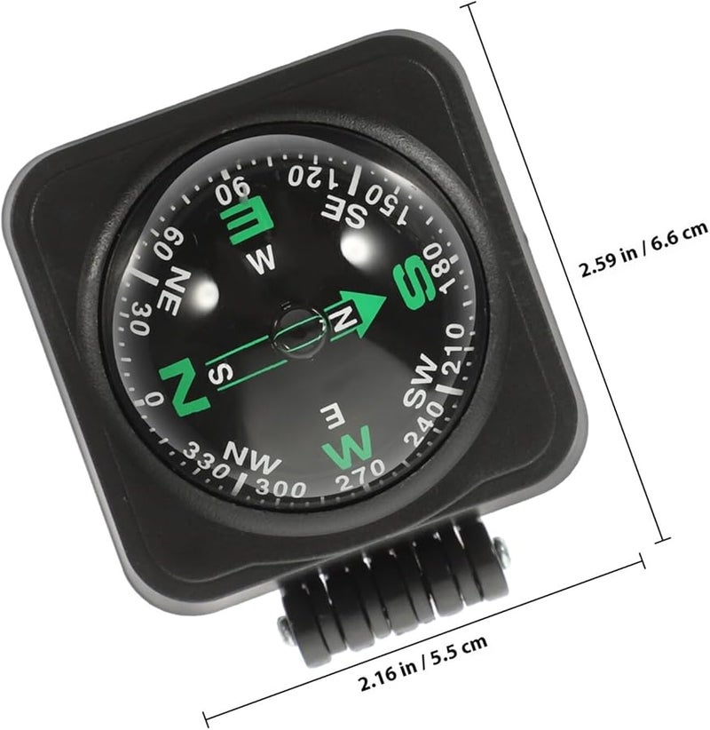 NUOBESTY Car Ball Compass Dashboard Mount Adjustable Direction Finder for Automotive Marine Use - Image 2